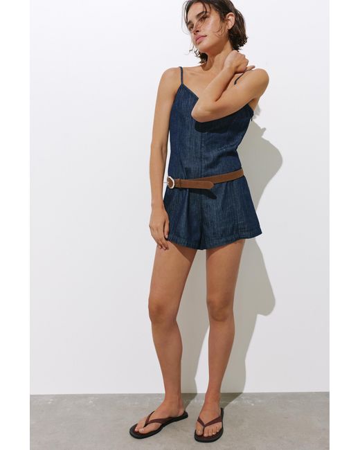 Pull&Bear White Belt With Oval Buckle