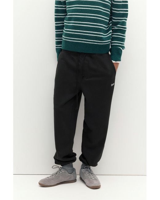 Pull&Bear Black Stwd Tracksuit Bottoms for men