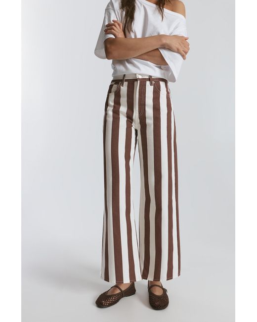Pull&Bear Gestreepte Straight Broek in het Green