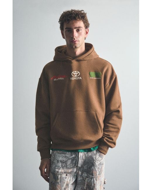 Pull&Bear Gray Toyota Celica Supra Hoodie for men