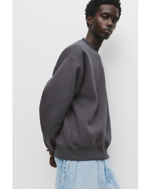 Pull&Bear Blue Basic Round Neck Sweatshirt for men