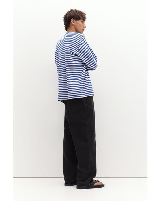 Pull&Bear Blue Denim Joggers for men