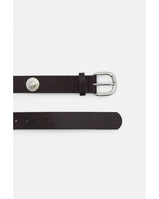 Pull&Bear Black Belt With Metallic Plaques