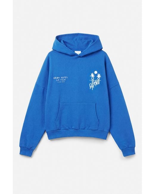 Pull&Bear Hoodie La Toja in het Blue