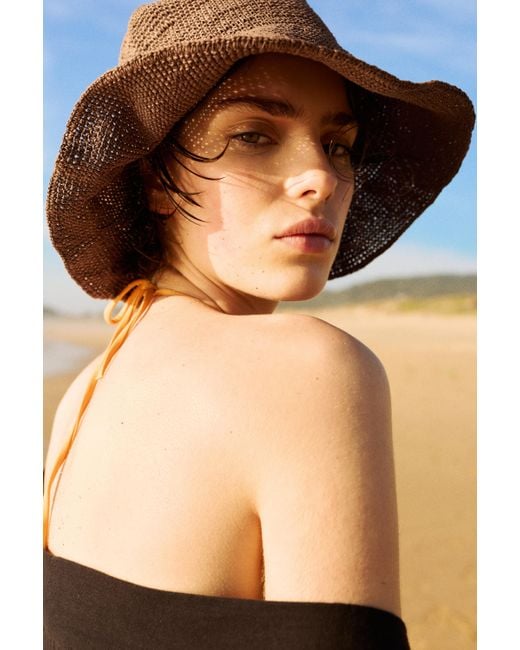 Pull&Bear Brown Braided Hat