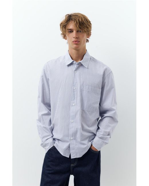 Pull&Bear Gray Long Sleeve Shirt for men