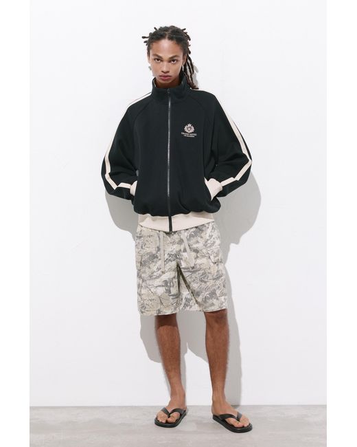 Pull&Bear White Ripstop Cargo Bermuda Shorts for men