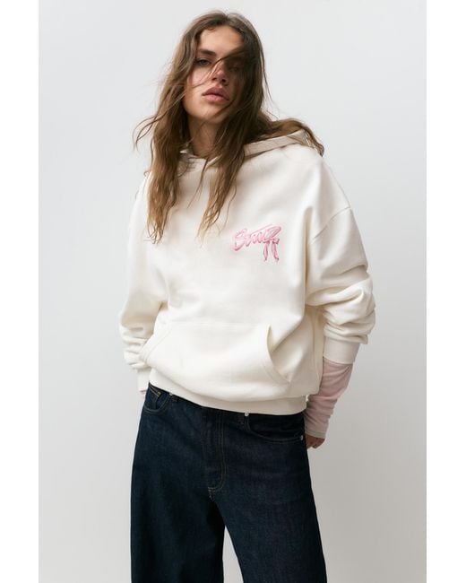 Pull&Bear Multicolor Hoodie With Bow Graphic