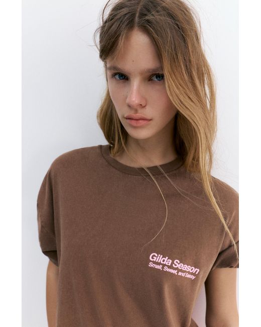 Pull&Bear Brown Gilda T-Shirt