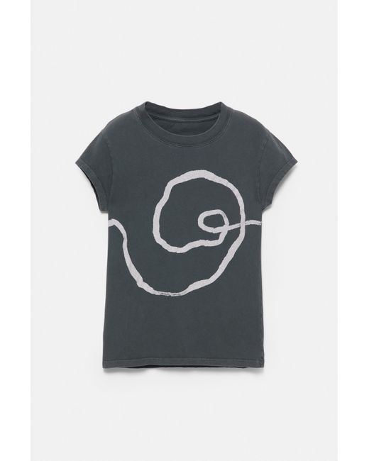 Pull&Bear Blue T-Shirt Mit Lueder-Grafik