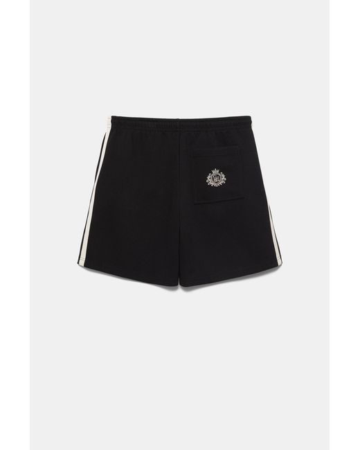 Pull&Bear Black Paneled Bermuda Shorts for men