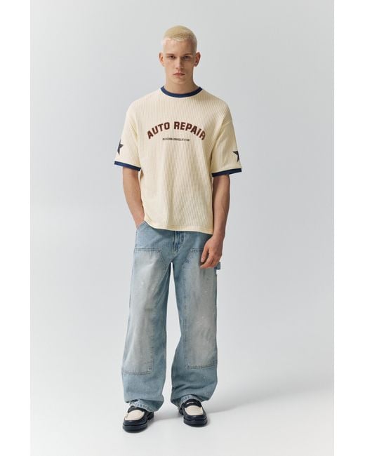 Pull&Bear Kurzarm-Pullover Mit Grafik in Gray für Herren