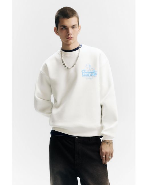 Pull&Bear Blue Peanuts Sweatshirt for men
