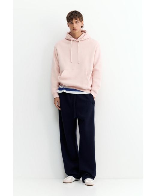 Pull&Bear Pink Basic Hooded Sweatshirt for men