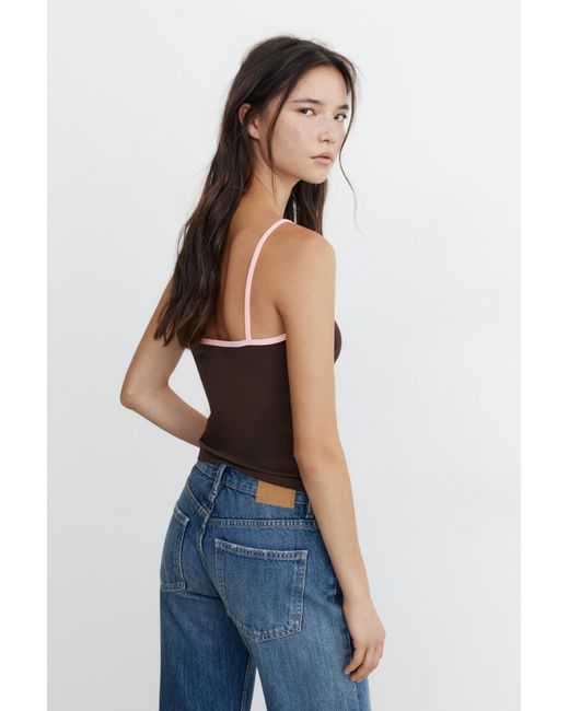 Pull&Bear Blue Thin-Strap Top