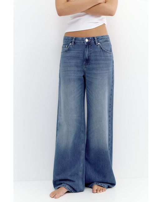 Pull&Bear Blue Oversize Baggy Jeans