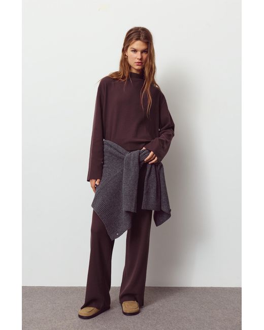 Pull&Bear Purple Soft Knit T-Shirt