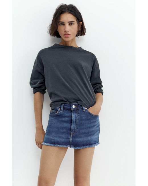 Pull&Bear Blue Denim Skort