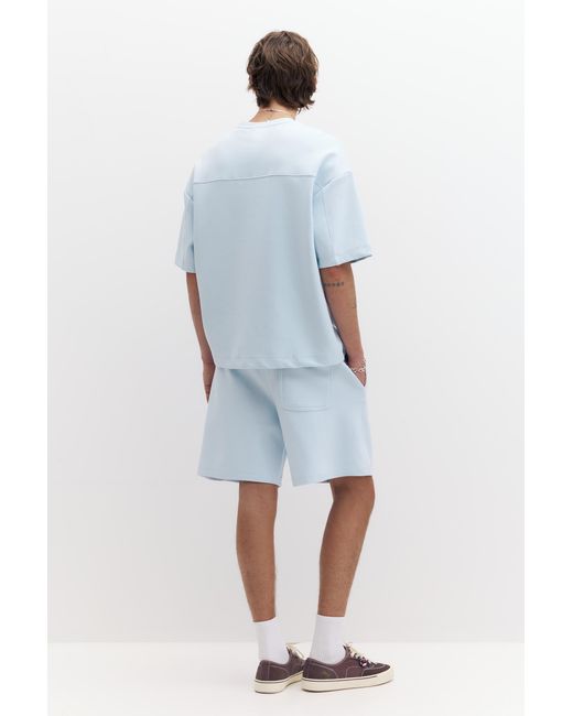 Pull&Bear White Interlock Jogger Bermuda Shorts for men