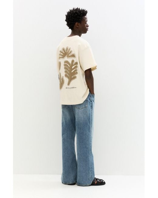 Pull&Bear Shirt Mit Pflanzenstickereien in Blue für Herren