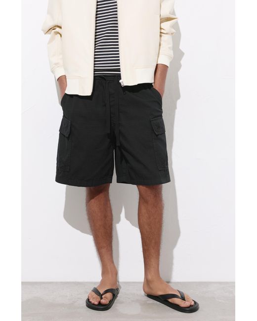 Pull&Bear Blue Ripstop Cargo Bermuda Shorts for men