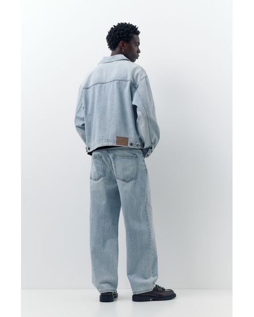 Pull&Bear Blue Baggy Jeans for men