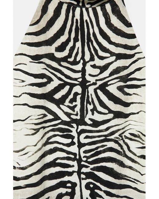 Pull&Bear Haltertop Met Zebraprint in het Green