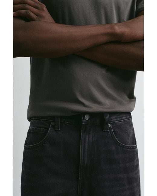 Pull&Bear Black Baggy Jeans for men