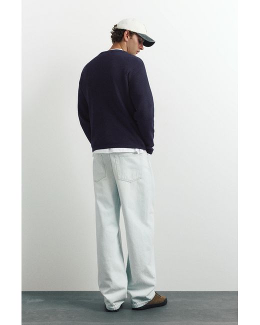 Pull Col Henley Pull&Bear pour homme en coloris Blue