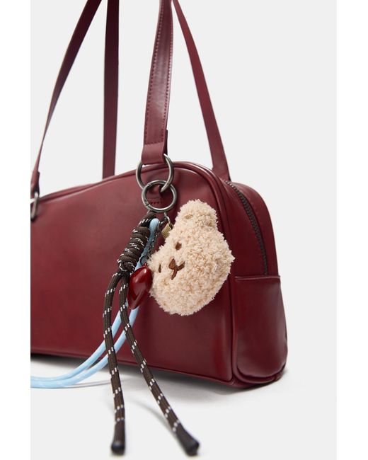 Pull&Bear Red Embellished Shoulder Bag