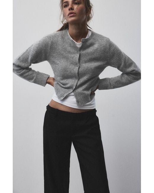 Pull&Bear Gray Soft Knit Cardigan