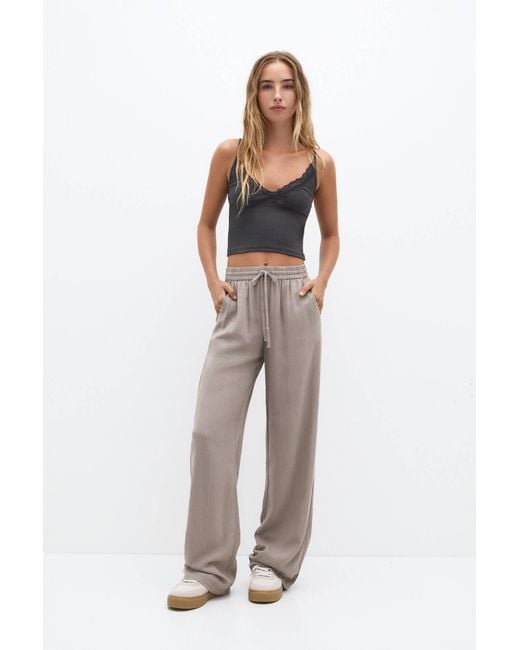 Pull&Bear Multicolor Flowing Rustic Trousers