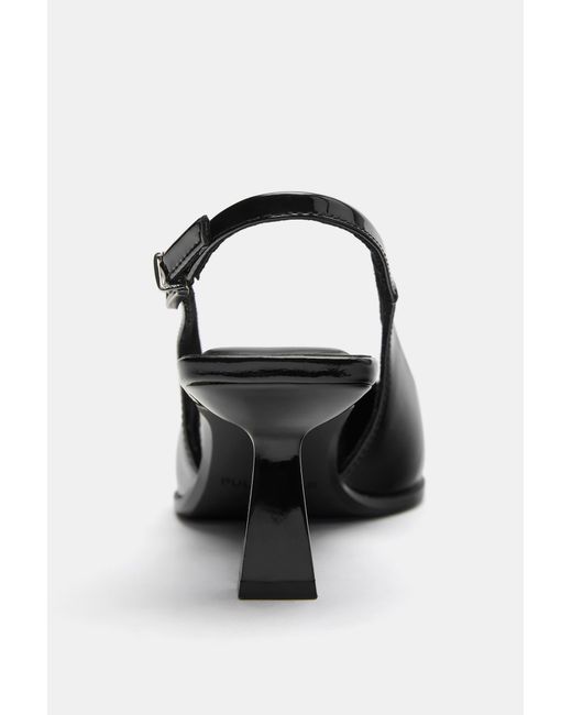 Pull&Bear Gray Patent High-Heel Shoes