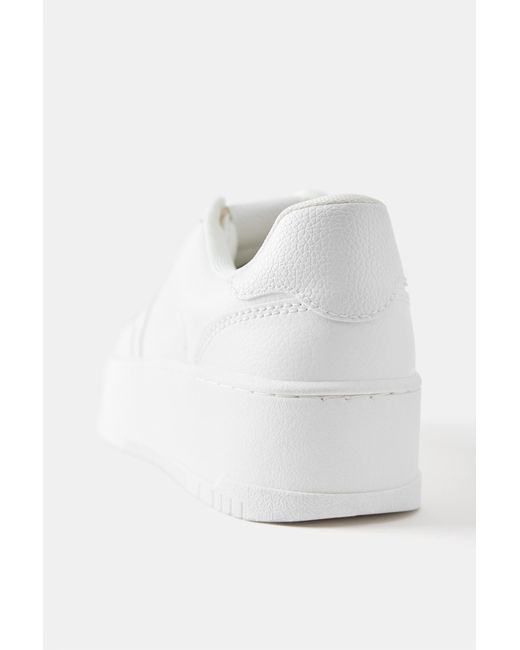 Pull&Bear Blue Platform Trainers With Detail