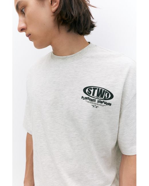 Pull&Bear Blue Pleasures X Stwd Boxy T-Shirt for men