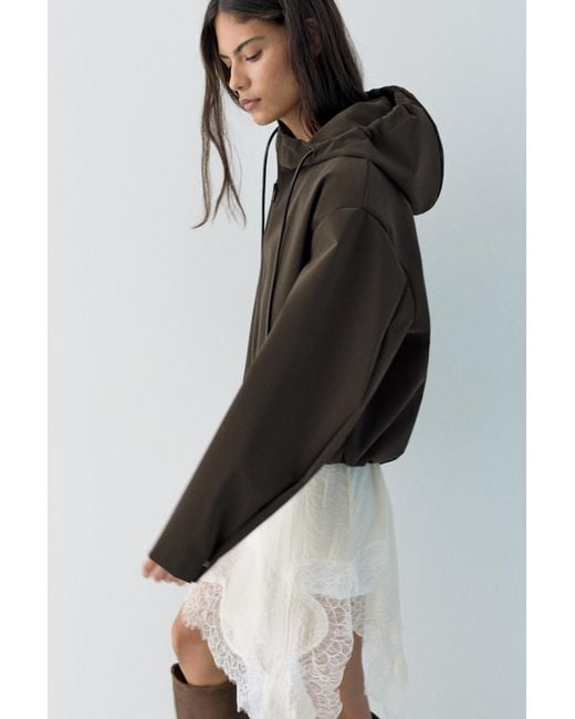 Pull&Bear Multicolor Short Hooded Raincoat