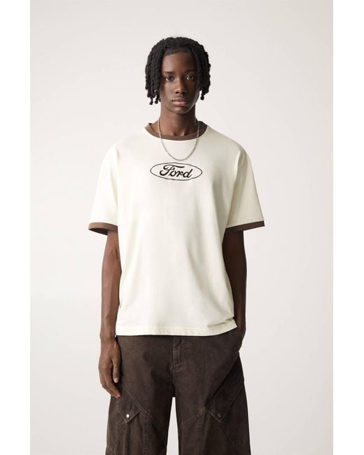 Pull&Bear Natural Ford T-Shirt for men