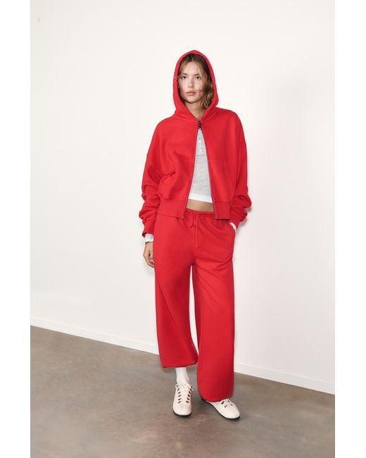 Pull&Bear Red Joggers With Elastic Hem