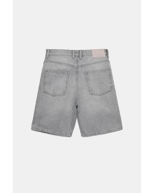 Pull&Bear Baggy Denim Bermuda in het Gray voor heren