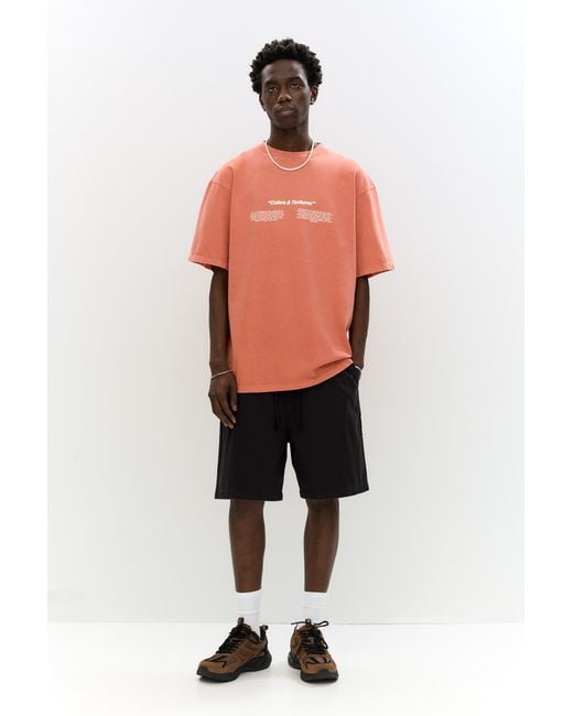 Pull&Bear Black Basic Bermuda Shorts With Drawstrings for men