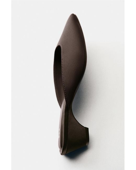 Pull&Bear Gray Mules Mit Absatz