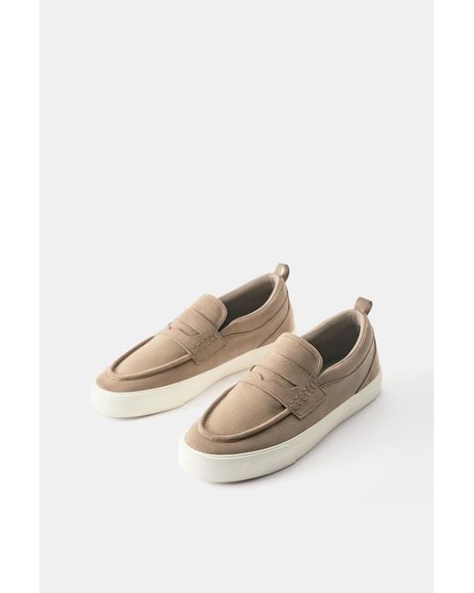 Pull&Bear Natural Casual Strap Trainers for men