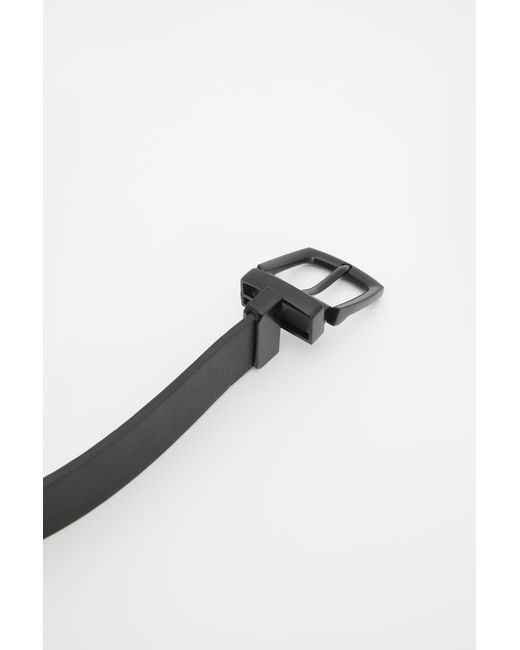Pull&Bear Black Reversible Leather Effect Belt for men