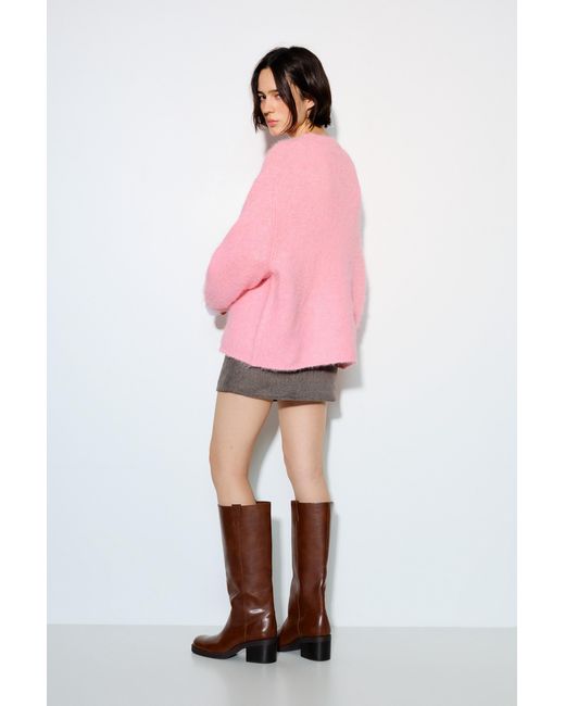 Pull&Bear Pink Round Neck Jumper