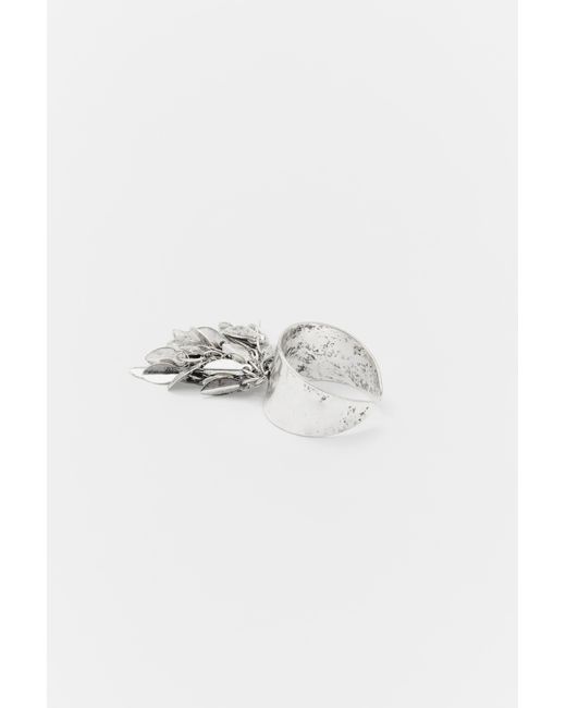 Pull&Bear White Leaf Ring