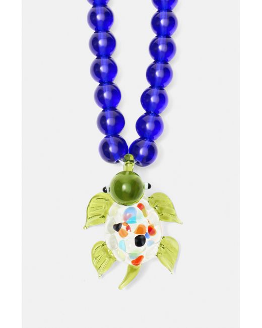 Pull&Bear Blue Pleasures X Stwd Bead Necklace