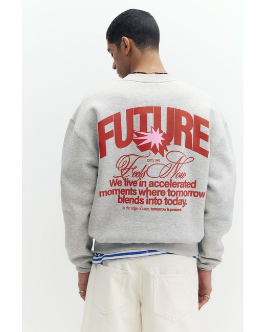 Pull&Bear Gray Future Sweatshirt for men
