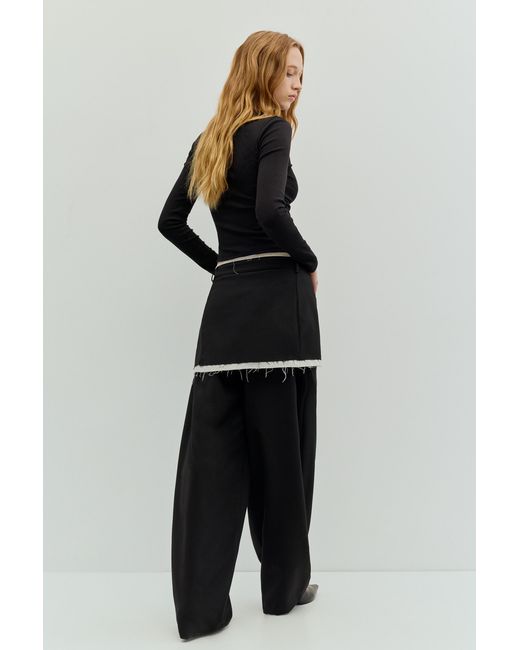Pull&Bear Black High Neck Top