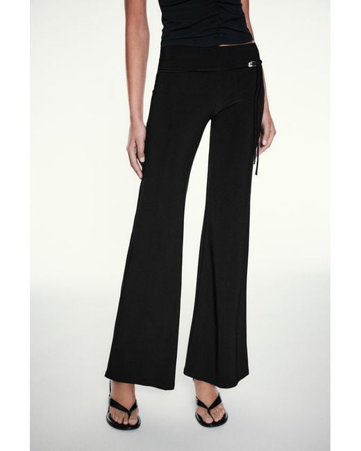 Pull&Bear Black Flared Trousers