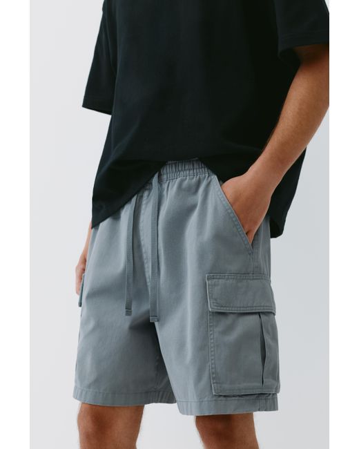 Pull&Bear Gray Cargo Bermuda Shorts for men